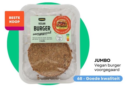 Jumbo vegan burger voorgegaard